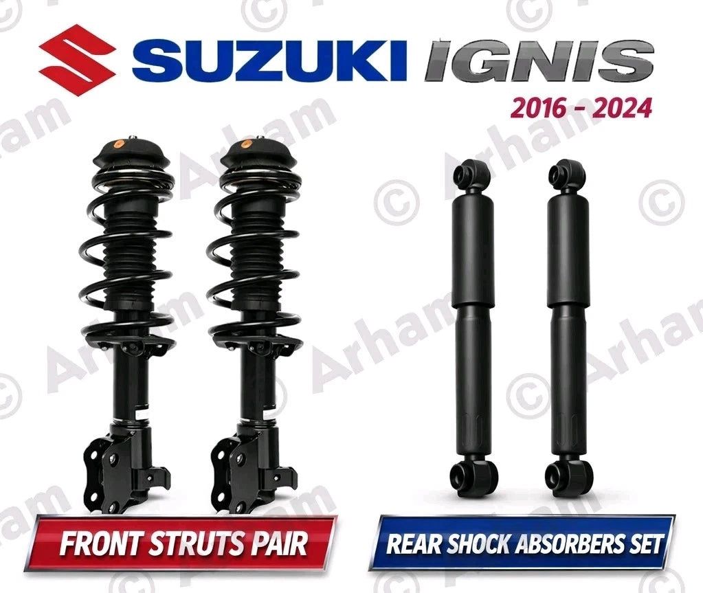 Suzuki Ignis Front Strut & Rear Shock Absorber Set Genuine OEM 2016-2026 41068M66R01, 41069M66R01, 41800M66R00