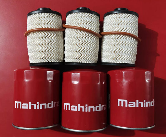 Fuel Filter & Oil Filter For Mahindra Roxor Scorpio MHawk XUV 500 3 Set 0303BC0071N, 1001CAA14881N