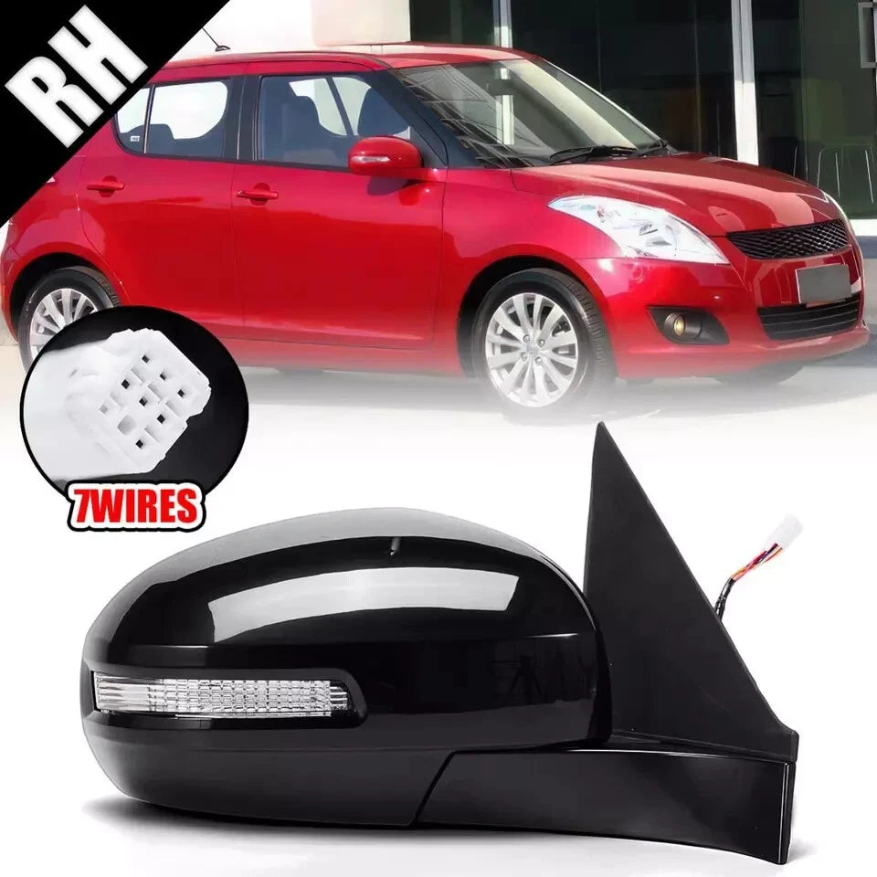 Side Mirror Electric 7 Wire Right Turn Signal Light For Suzuki Swift 2012-2017