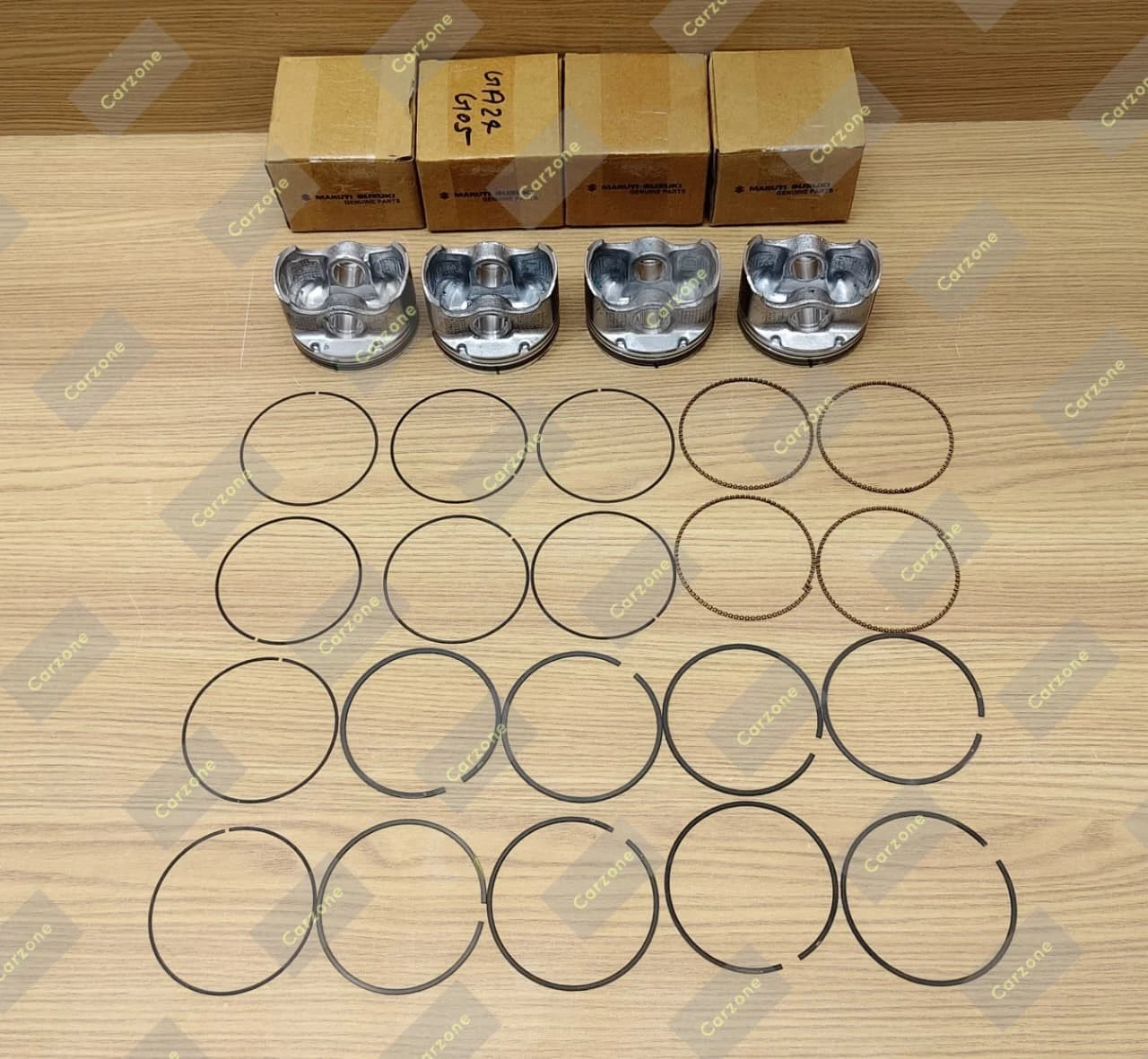 Maruti Suzuki K12N Ring & Piston Set Part Number 12140M68K00 12111M54T00 GENUINE