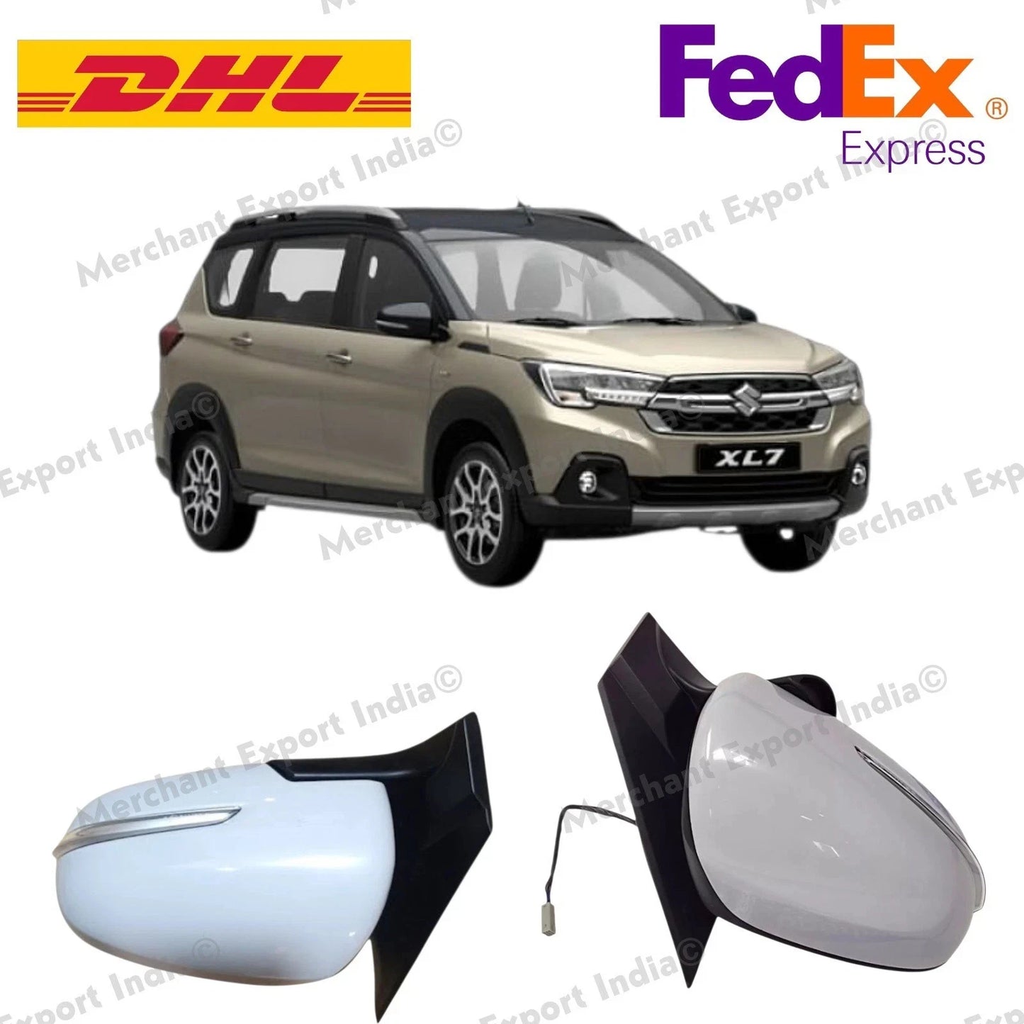 Genuine Side View Power Fold Mirror Left & Right Fit For Suzuki XL7 2019-2022 84702M72R32-5PK, 84701M72R32-5PK