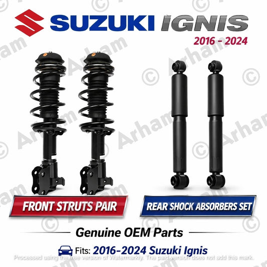 Suzuki Ignis 2016-2026 Front Strut Shock Pair & Rear Shock Absorbers Set Genuine 41068M66R01, 41069M66R01, 41800M66R00, 62R00