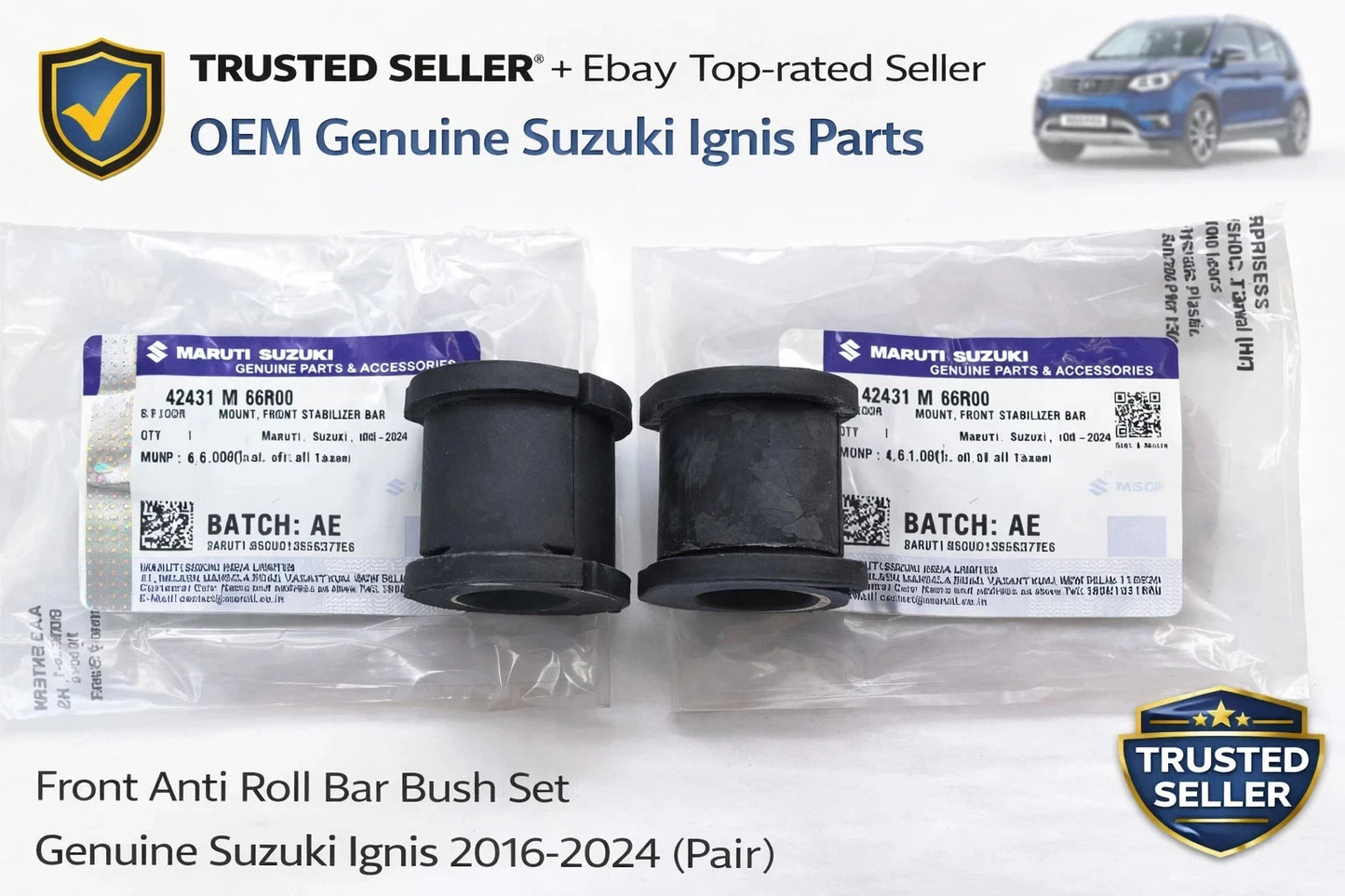 OEM Front Anti Roll Bar Bush Pair Suzuki Ignis 2016-2025 42431M66R00