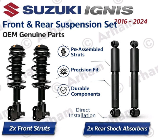 Suzuki Ignis Front Strut & Rear Shock Absorber Set Genuine OEM 2016-2026 41068M66R01, 41069M66R01, 41800M66R00
