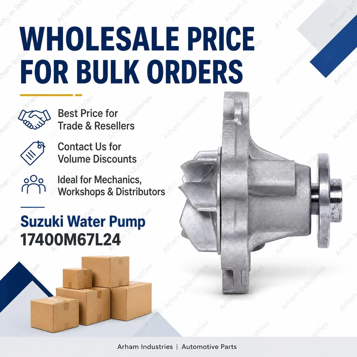 Suzuki Genuine Water Pump for Baleno Celerio Ciaz Ertiga Fronx Ignis 17400M67L24