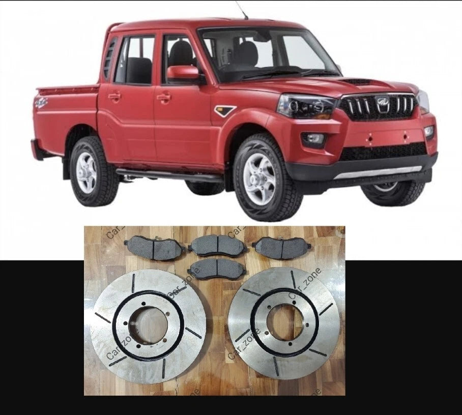 Front Disc Rotors & Pads For Mahindra Scorpio S5 S6 S10 PickUp 2018-2026 0603BAB0023KT