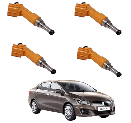 4 Piece New Genuine Fuel Injector For Suzuki Ciaz 1.4L Gasoline Petrol 15710M83P00