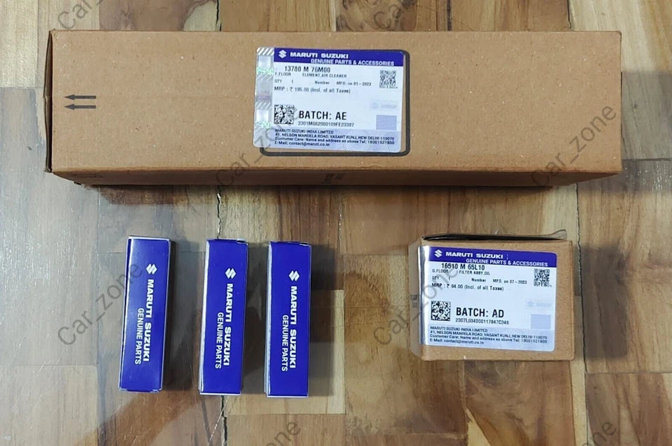 OEM SUZUKI CELERIO 1.0 PETROL 2014-2021 SERVICE KIT OIL AIR FILTER SPARK PLUGS