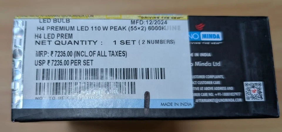 New LED Bulb H4 PREMIUM LED 110 W PEAK (55×2) 6000K MINDA