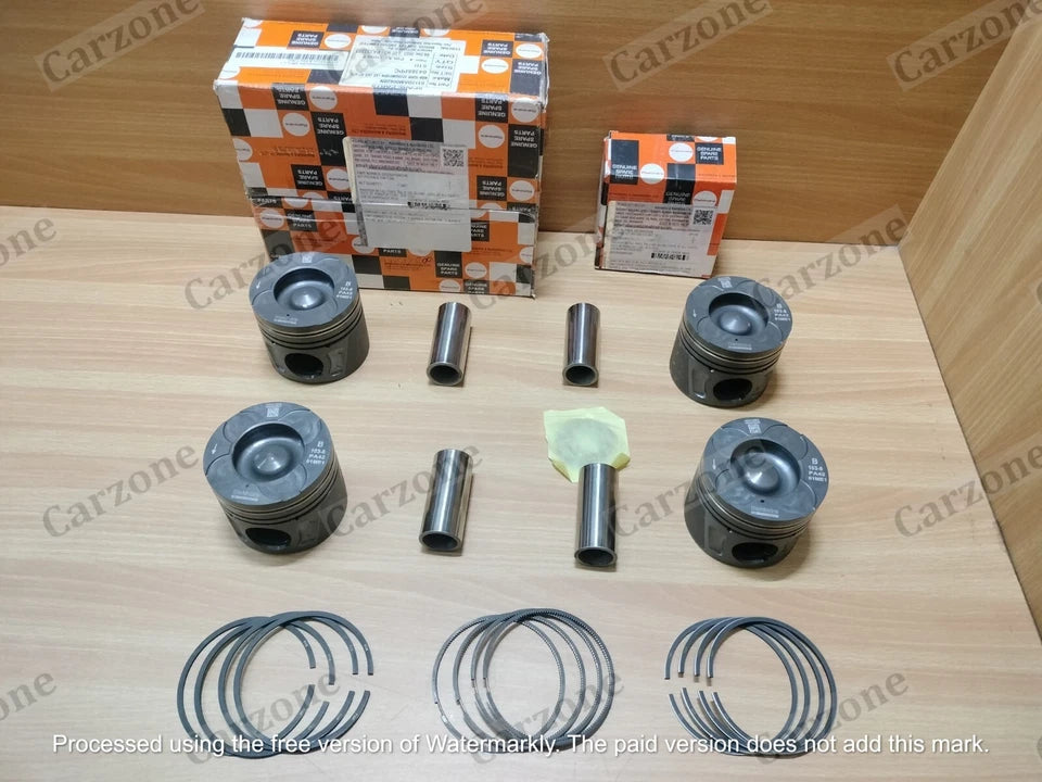 Juego de pistón y aros originales para camioneta Mahindra Scorpio (2017-2024, 140 CV, 0312BM0530N, 0312BAM00620N, 0312BM0560N)