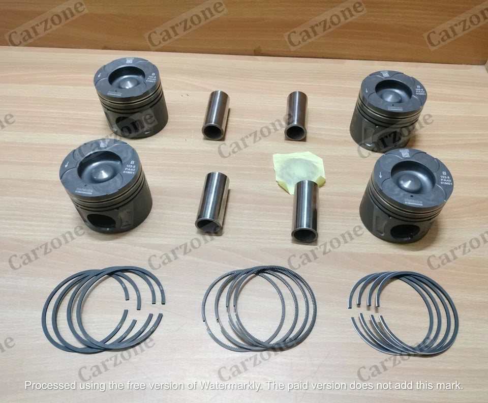 Juego de pistón y aros originales para camioneta Mahindra Scorpio (2017-2024, 140 CV, 0312BM0530N, 0312BAM00620N, 0312BM0560N)